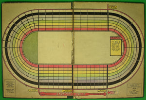 Hand-Painted c1930s 2pc Horse Race Track Board Game