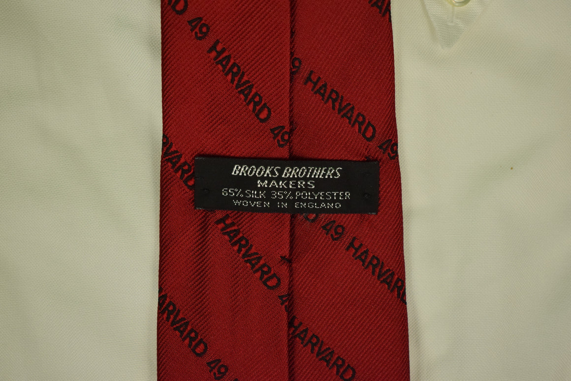 "Brooks Brothers x Harvard Class of 49 Crimson Silk Tie"
