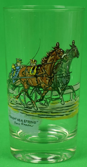 Set Of 6 Paul Brown For Brooks Brothers c1950s Trotting Horse High Ball Glasses (New/ Old Stock)