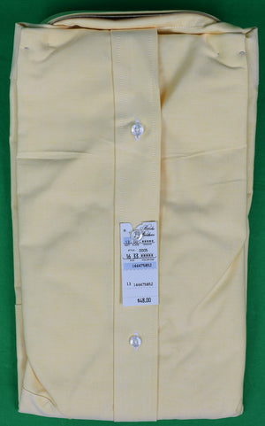 "Brooks Brothers Yellow OCBD c1980s Dress Shirt" Sz 16-3 (DEADSTOCK w/ BB Tag)