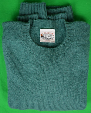 Jamieson's Scottish Shetland Crewneck Spruce Green Sweater Sz 48