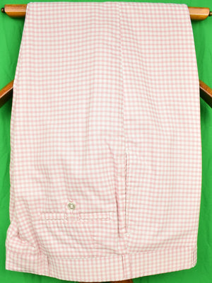 Chipp Shell Pink Gingham Check Cotton Trousers Sz: 38"W (SOLD)