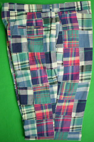 "Corbin x Mark, Fore & Strike Patch Panel Madras Trousers" Sz 38 Reg (New w/ Tag) (SOLD)