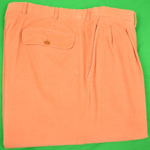 "Sulka Pinwale Melon Corduroy Trousers" Sz: 34"W (SOLD)