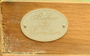 Baker Furniture 5-Tier Etagere w/ Brass Trim & Slide-out Drawer