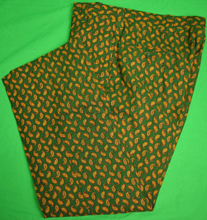 "Chipp Gold Paisley on Hunter Green Challis Trousers" Sz: 34 (SOLD)