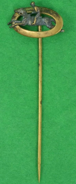Gold Jockey Oval Stick Pin