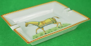 "Hermes Polo Pony Blanket French Porcelain Ashtray" (SOLD)