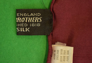 Brooks Brothers Burgundy English Silk Pocket Sq