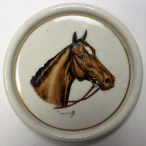 "Set x 7 Abercrombie & Fitch Porcelain Horse Head Coasters"