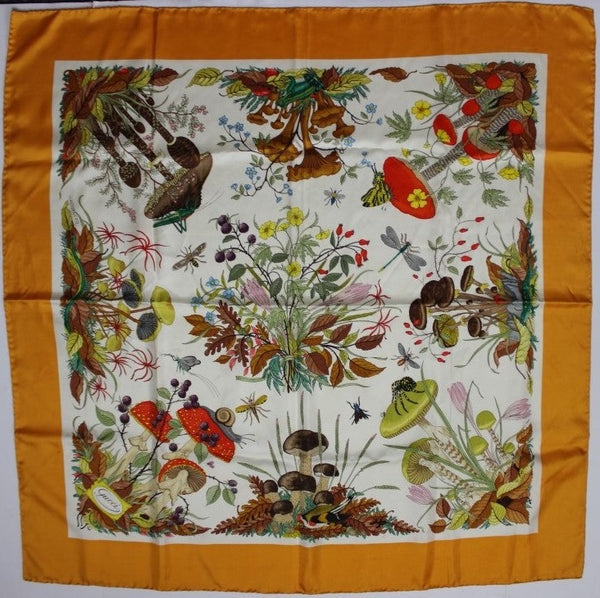 【タグ付】GUCCI ヴィットリオ・アッコルネロ ヴィンテージ スカーフ　No3 タグ付】GUCCI ヴィットリオ・アッコルネロ ヴィンテージ スカーフ No3