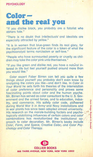 "Color In Your World" 1967 BIRREN, Faber