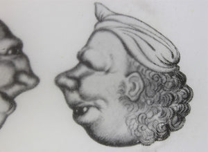"M'Lord And Lady Two-Faced Characters by Rex Whistler Novelty Glass Pin Dish"