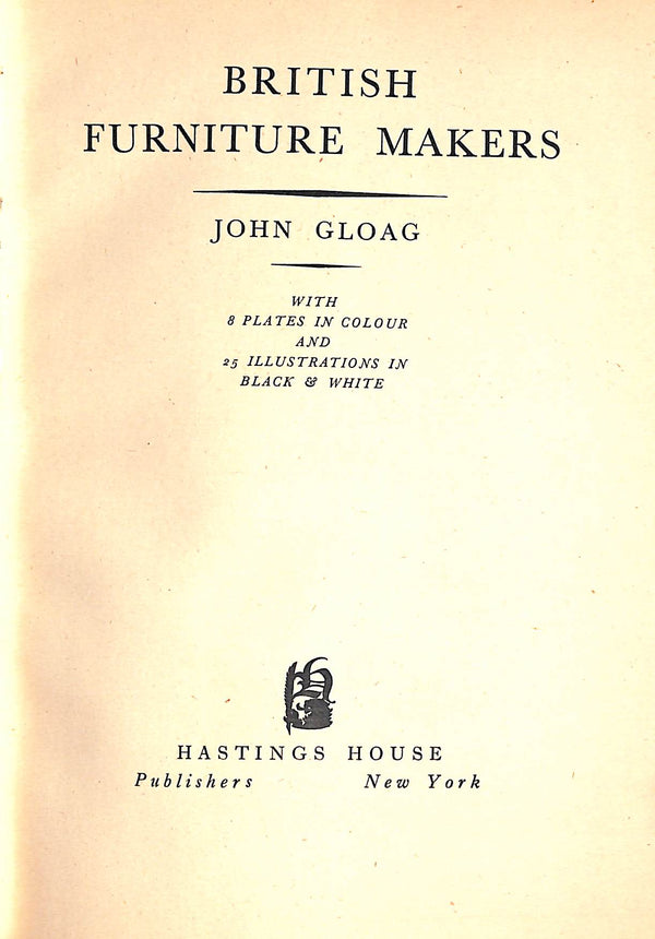 "British Furniture Makers" 1946 GLOAG, John