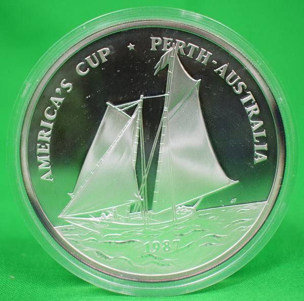 その他 1987 America's Cup 5 Troy Oz Silver Coin America's Cup Perth Australia 5 Troy Oz .999 Silver 1987 Proof $25 Co