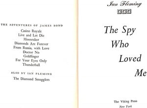 "The Spy Who Loved Me" 1962 FLEMING, Ian