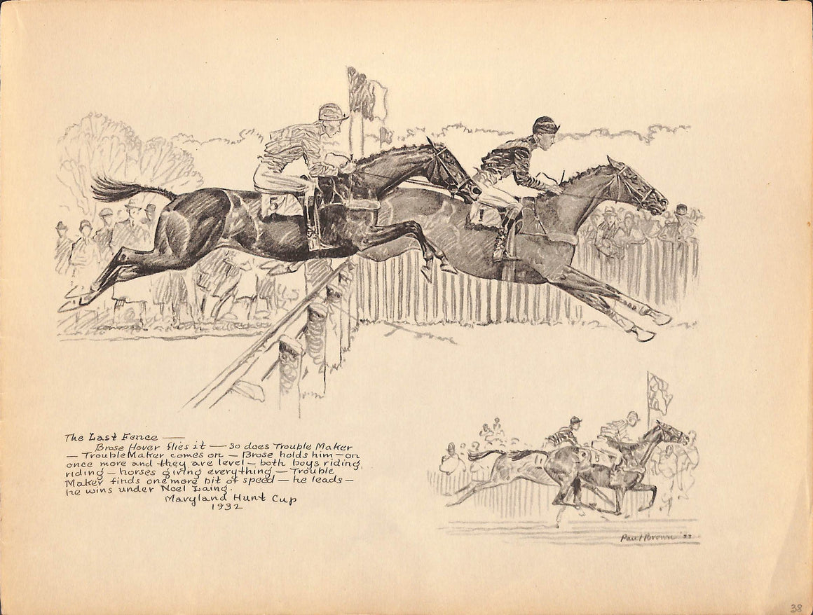 "The Last Fence Maryland Hunt Cup" 1932