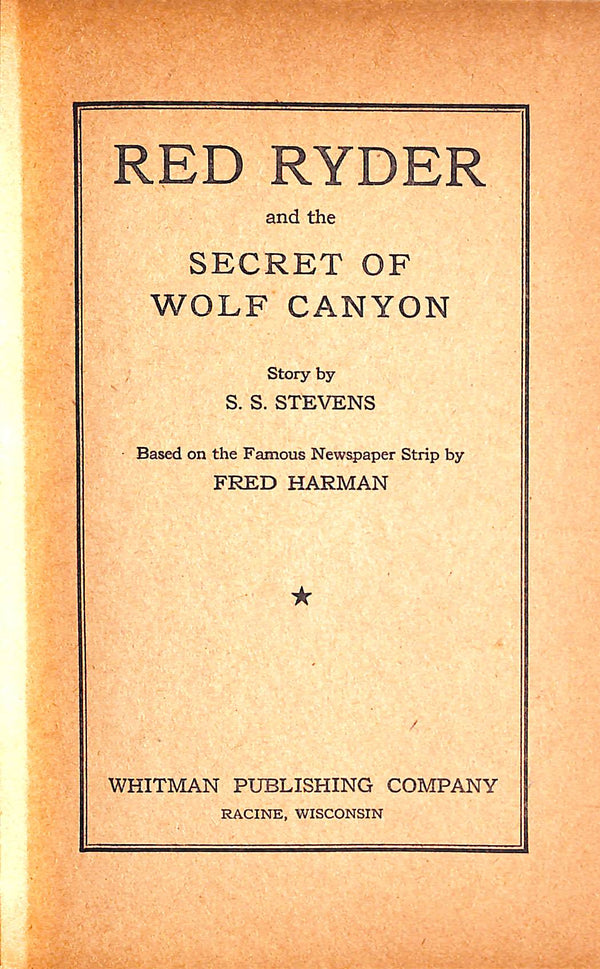 Red Ryder And The Secret Of Wolf Canyon