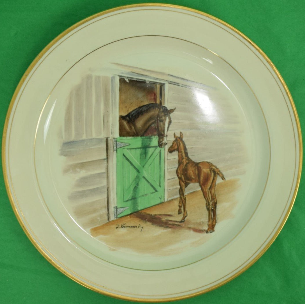 Abercrombie & Fitch Equestrian Dinner Platter c1940s by Frank Vosmansky