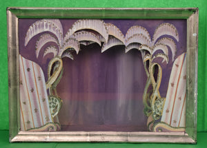 Oliver Messel Lavender Palm Tree Stage Set Diorama (SOLD)
