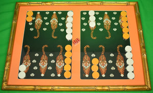 "Princeton Tigers Needlepoint Backgammon Board" (SOLD)