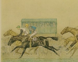 Valentine's Brook, Grand National At Aintree, 1932 by Paul Desmond Brown for Polo Magazine