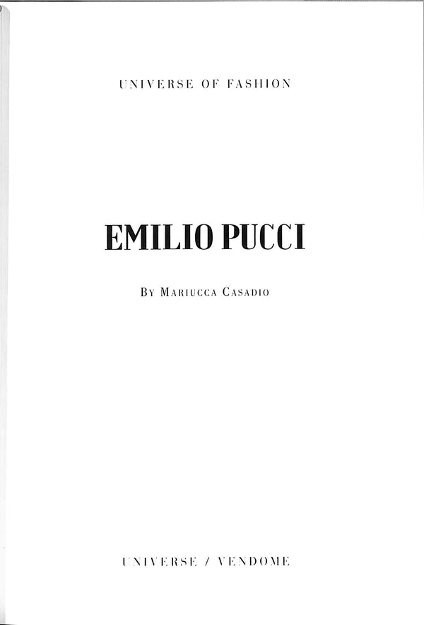 Emilio Pucci 1998 CASADIO, Mariuccia