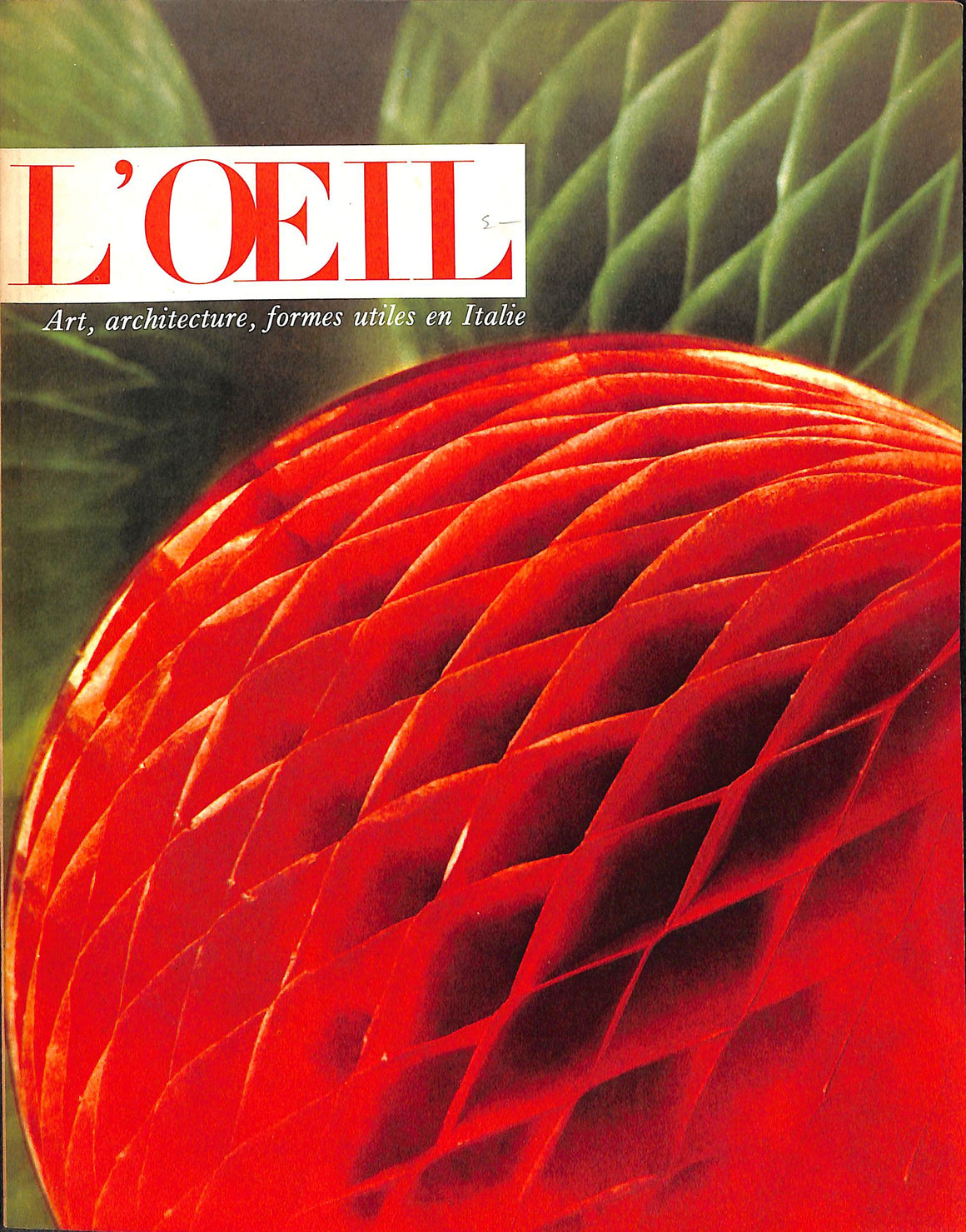 "L'ŒIL Art, Architecture, Formes Utiles En Italie No 109" Janvier 1964 (SOLD)