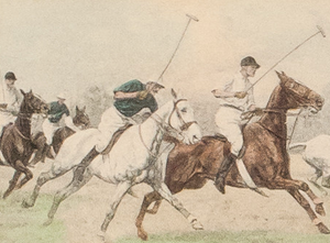 Five Polo Players Colour Plate by George Wright (1860-1942) (SOLD)