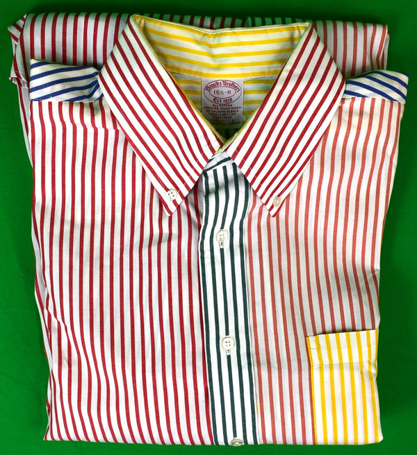 Brooks Brothers Multi Stripe BD Fun Shirt Sz 16 1/2- R