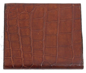 "Swaine & Adeney London Alligator Leather Sterling Silver Card Case"