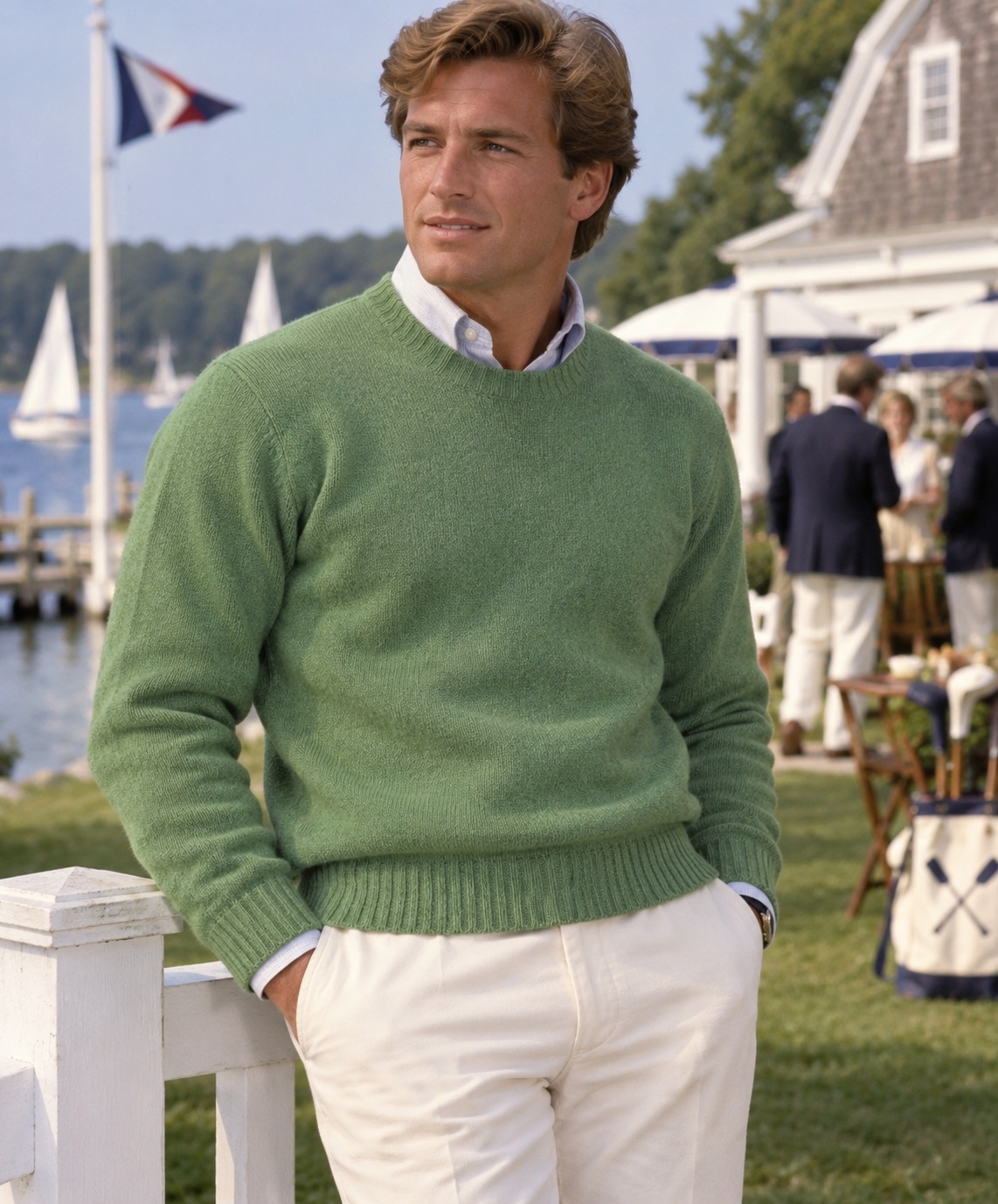 "Harley Of Scotland Crabapple Shaggy Dog Shetland Crewneck Sweater" Sz XL (NWT)