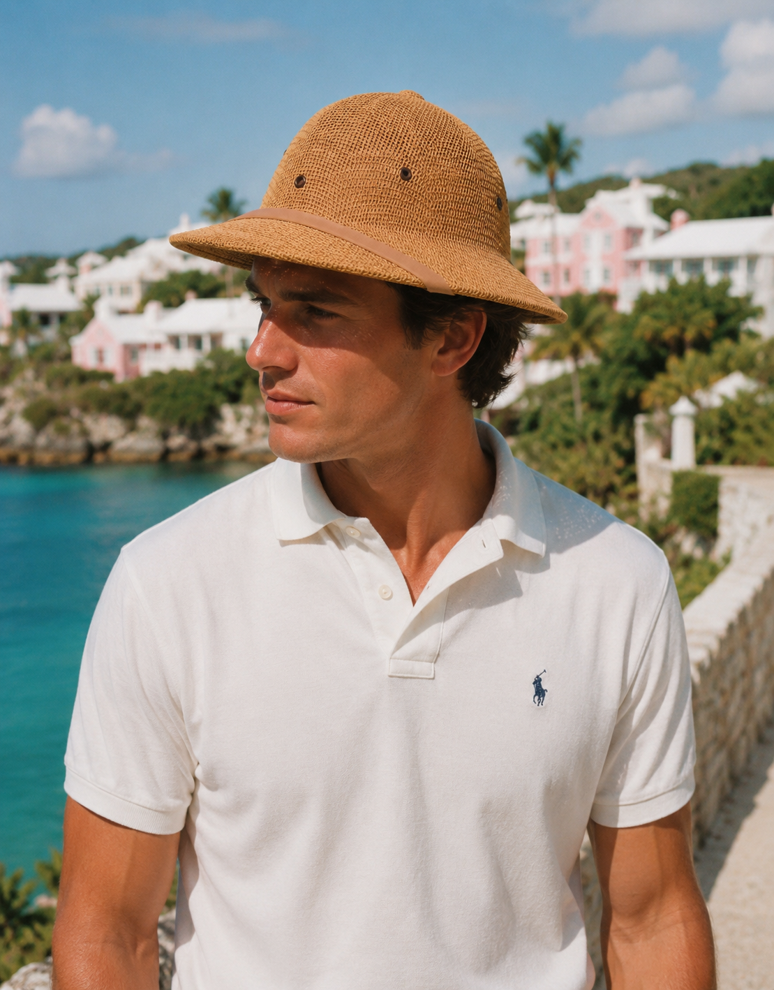 "Trimingham's Bermuda Island Safari Pith Helmet" Sz: L (LNWOT)