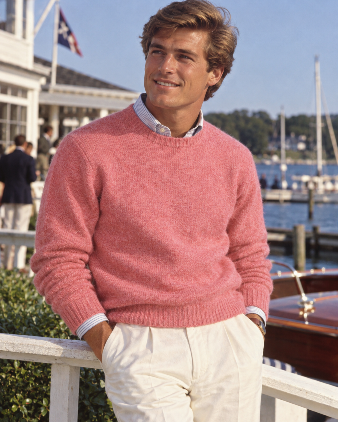 "Harley Of Scotland Rosebud Shaggy Dog Shetland Crewneck Sweater" Sz L (NWT)