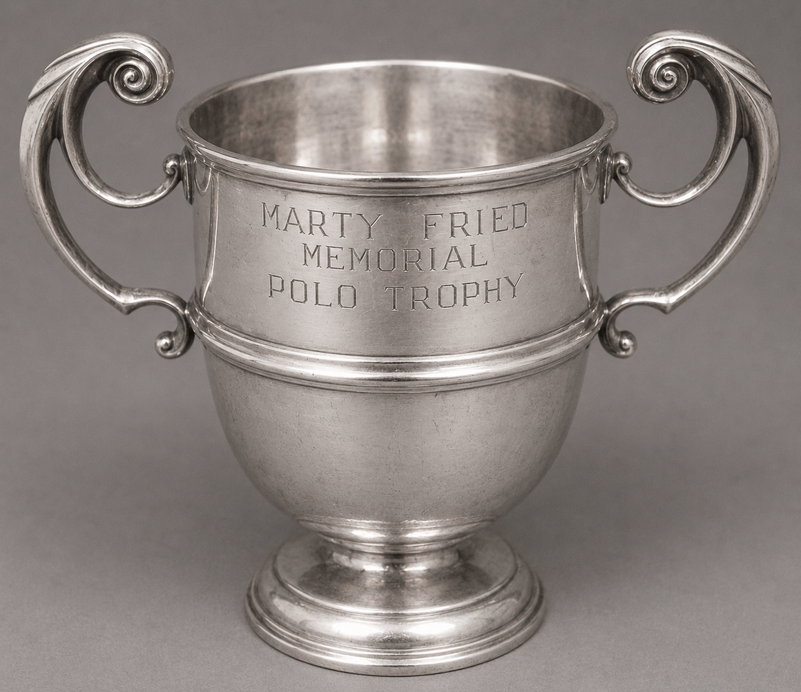 "Garrard & Co Sterling Silver Polo Trophy"