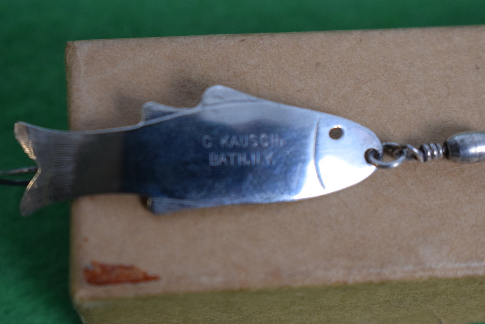 c kausch fishing lures "Set x 2 C. Kausch Silver Soldier Minnow Lures Bath, NY" (NIB)