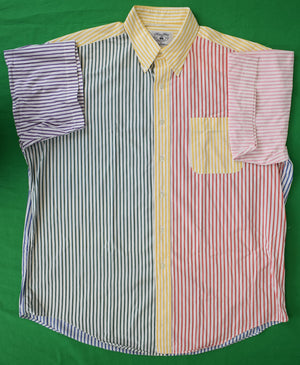 "Brooks Brothers Multi Stripe S/S Fun Shirt" Sz L