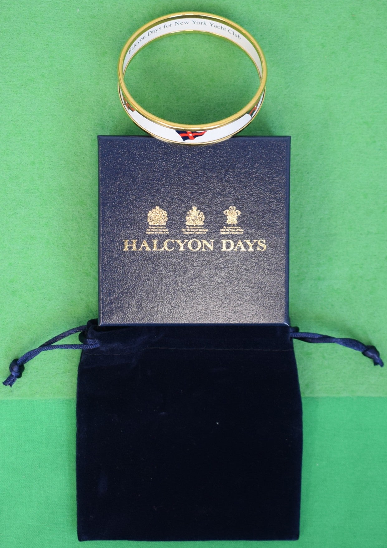 New York Yacht Club x Halcyon Days Enamel Bangle Bracelet