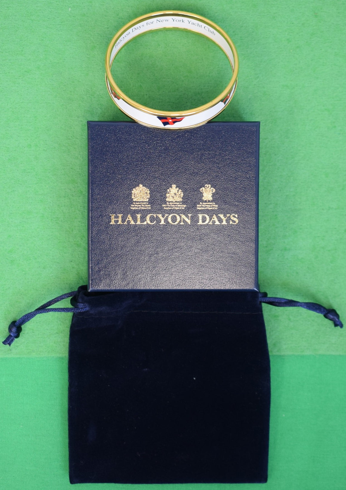New York Yacht Club x Halcyon Days Enamel Bangle Bracelet