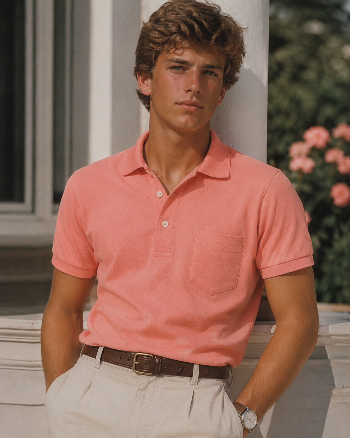 O'Connell's Pima Cotton Knit Polo Shirt - Sunset/ Melon Sz XXL (NWT)