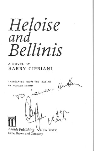 "Heloise And Bellinis" 1991 CIPRIANI, Harry (INSCRIBED)