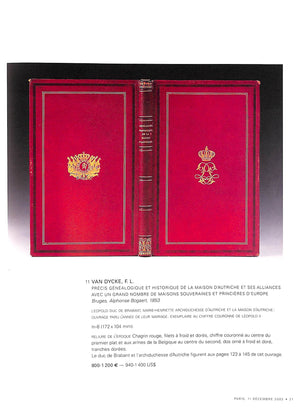 Livres Et Manuscrits Incluant Des Livres De La Bibliotheque Du Roi Leopold III Au Chateau D'Argenteuil 2003 Sotheby's Paris