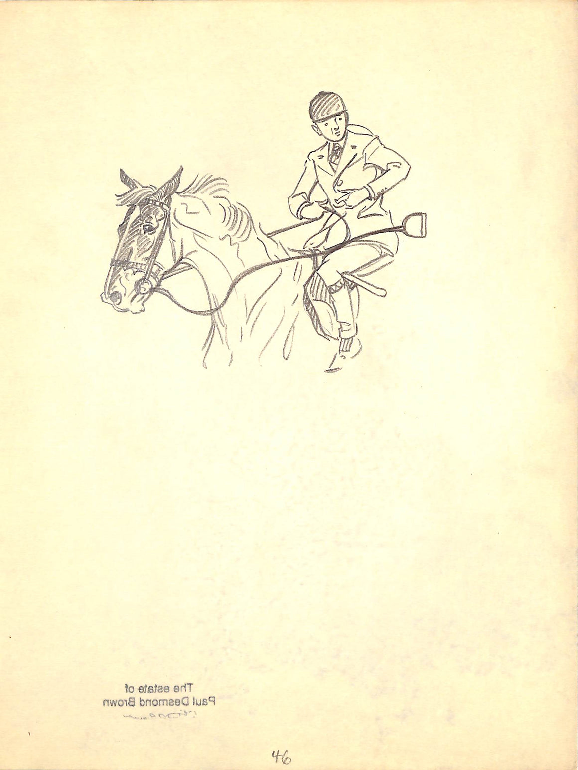 Original 1944 Pencil Drawing From Hi, Guy! The Cinderella Horse By Paul Brown 4