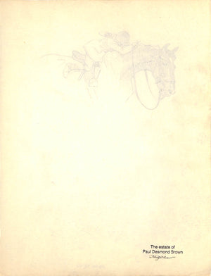 Original 1944 Pencil Drawing From Hi, Guy! The Cinderella Horse By Paul Brown 5