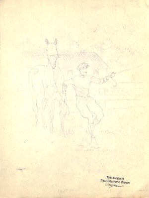 Original 1944 Pencil Drawing From Hi, Guy! The Cinderella Horse By Paul Brown 15