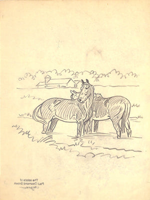 Original 1944 Pencil Drawing From Hi, Guy! The Cinderella Horse By Paul Brown 17