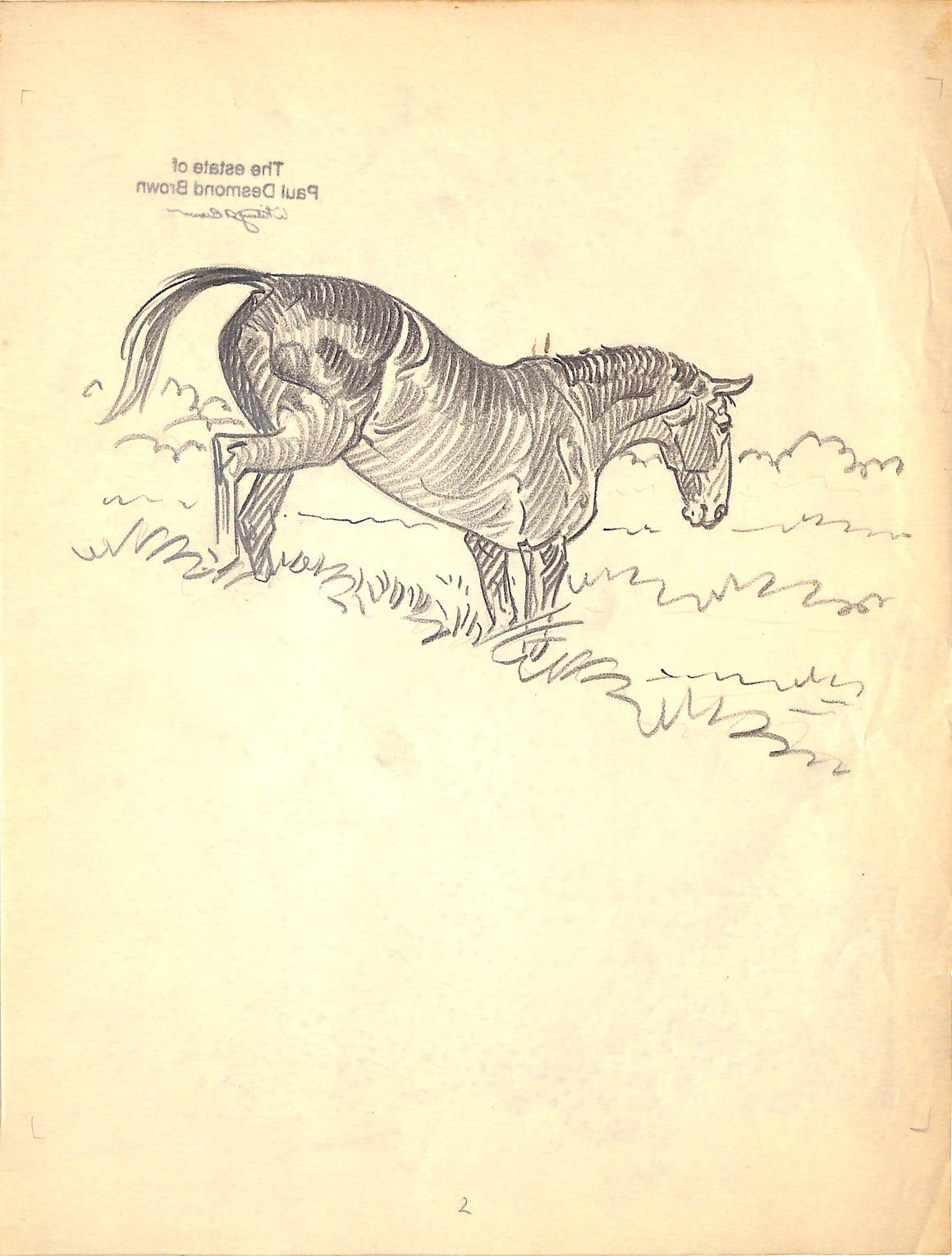 Original 1944 Pencil Drawing From Hi, Guy! The Cinderella Horse By Paul Brown 18