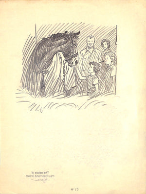 "Original 1944 Pencil Drawing From Hi, Guy! The Cinderella Horse By Paul Brown" 20