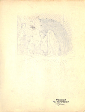 "Original 1944 Pencil Drawing From Hi, Guy! The Cinderella Horse By Paul Brown" 20