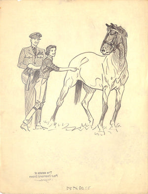 Original 1944 Pencil Drawing From Hi, Guy! The Cinderella Horse By Paul Brown 21